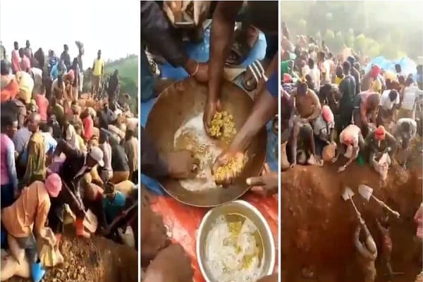 RDC: une montagne d’or découverte, les villageois prennent d’assaut le lieu (vidéo)