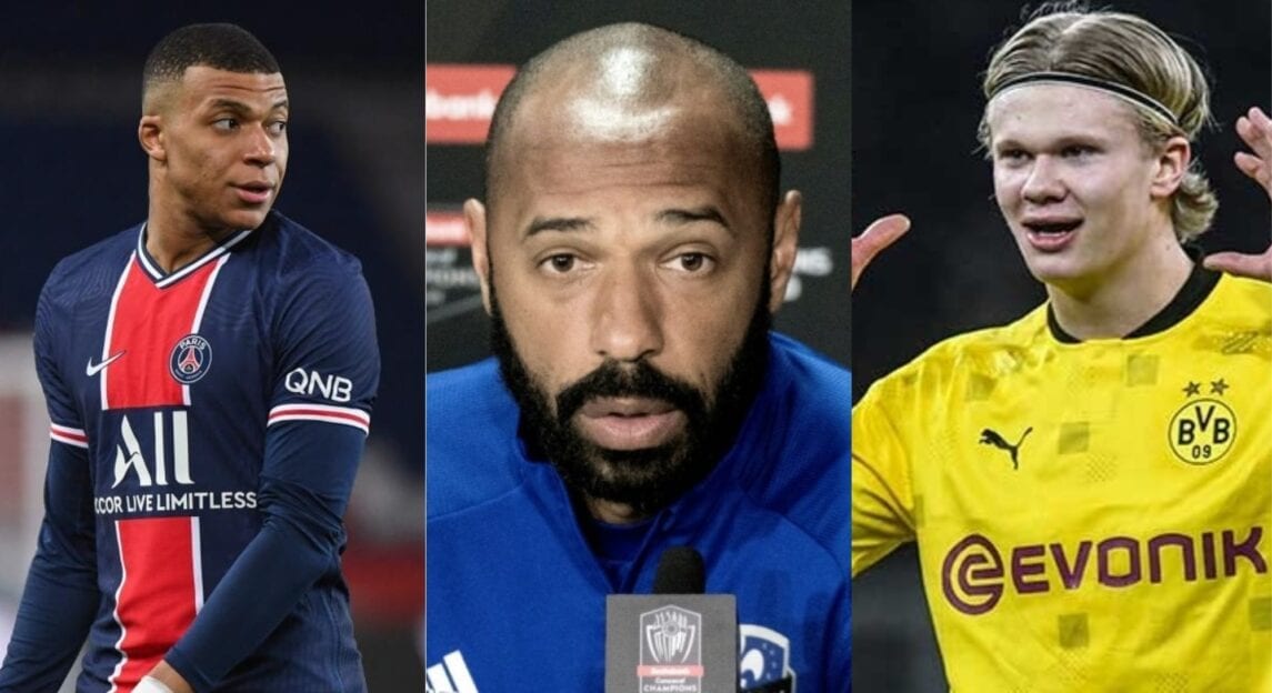 mbappe thierry henry mbappe - Thierry Henry compare Mbappé et Haaland