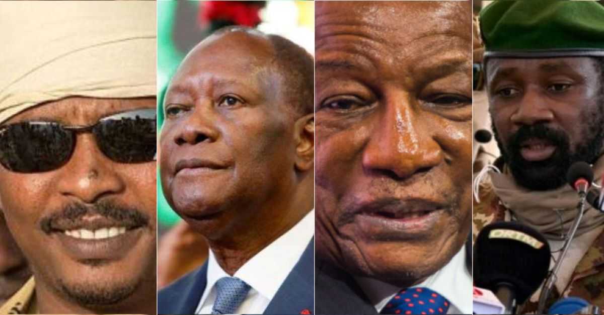 Assimi Goïta Alassane Ouattara Alpha Condé Mahamat Déby Putschistes