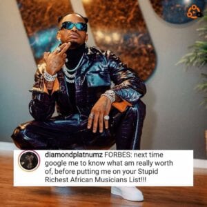 Classé 28Ème, Diamond Platnumz Clashe Violemment Forbes