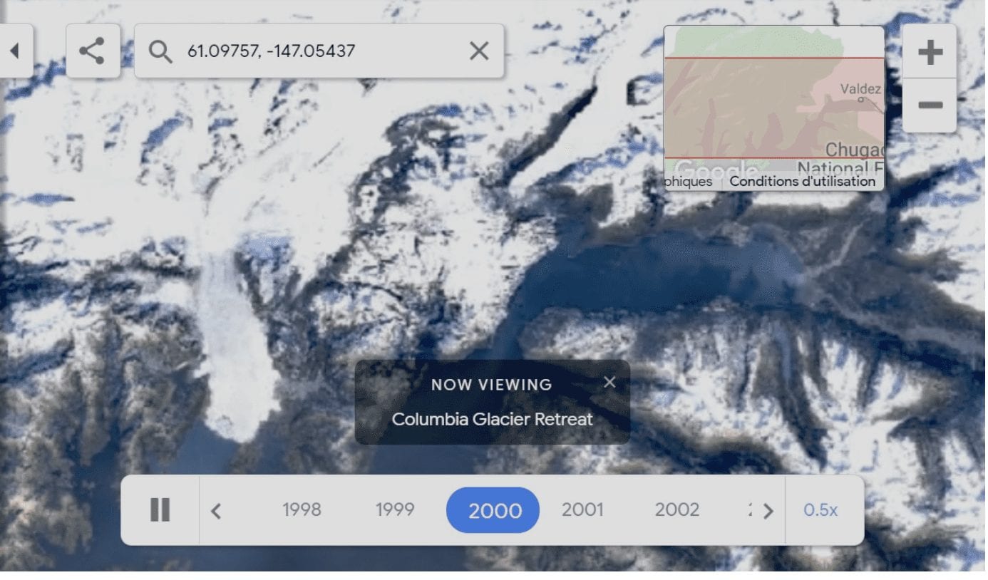 ‘’Timelapse’’, La Nouveauté De Google Qui Montre Le Réchauffement Climatique