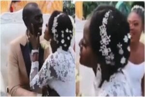 Un Marié Timide Refuse D’embrasser Sa Femme Le Jour De Leur Mariage, La Toile S’enflamme (Vidéo)