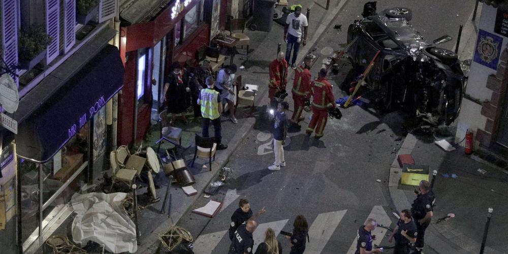 Paris : Une voiture percute une terrasse puis fait un mort et six blessés