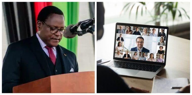 Malawi En raisonmauvaise connexion internet le président se rend Royaume Uni assisterconférence virtuelle