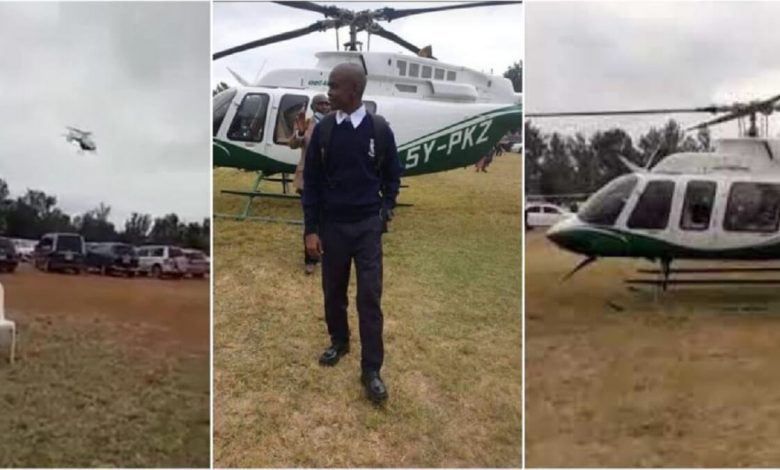 Kenya: un lycéen se rend à l’école en hélicoptère (Vidéo)