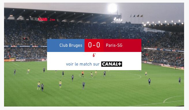 Suivez le match Club Bruges – PSG la 1re journée de Ligue des Champions