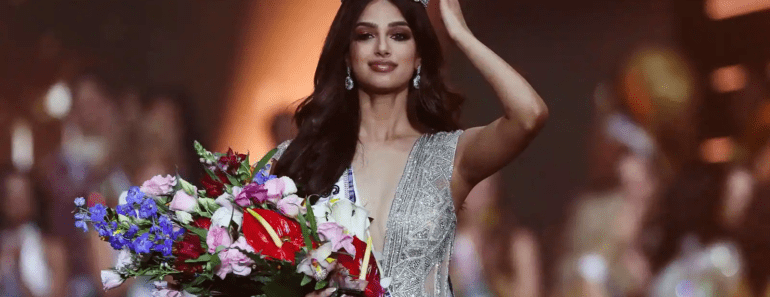 Miss India Harnaaz Sandhu couronnée Miss Univers 2021 770x297 - Miss India Harnaaz Sandhu est couronnée Miss Univers 2021