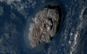 Eruption Volcanique Survenue Dans Le Pacifique