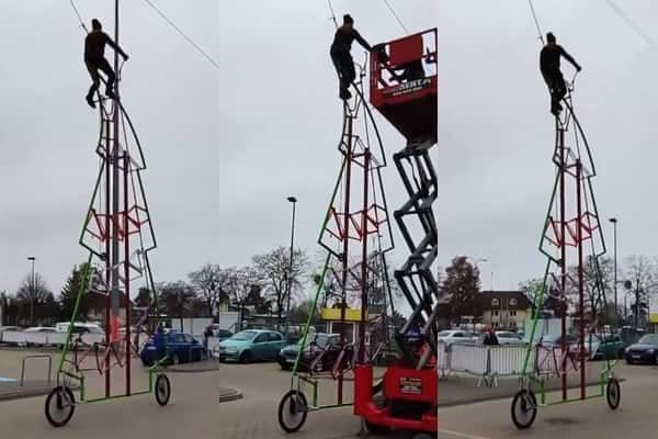 Guinness World Records Cet Homme Conduit Le Vélo Le Plus Haut Du Monde