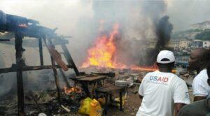 Ghana : Un Incendie Fait D&Rsquo;Énormes Dégâts Dans Un Marché