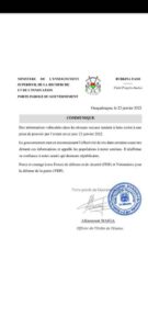 Burkina Faso/ Tentative De Coup D'État : Le Gouvernement Dément