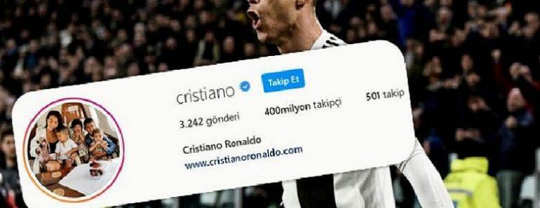 Cristiano Ronaldo, Le Premier À Franchir Le Seuil Des 400 Millions De Followers Sur Instagram