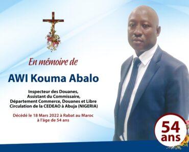 Nécrologie: Programme Des Obsèques De L’inspecteur Des Douanes Awi Kouma Abalo