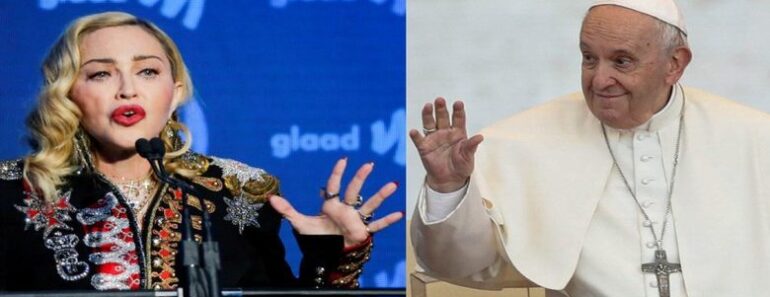Madonna demande pape Francois 770x297 - Madonna fait une demande inattendue au pape François