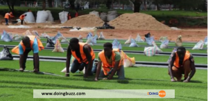 Togo : La Rénovation Presque Terminée D&Rsquo;Un Terrain De Football Est Le Rêve Des Fans De Football (Photo)