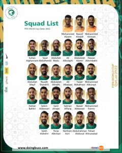 Coupe Du Monde : Voici La Liste Des 26 Joueurs De L&Rsquo;Arabie Saoudite