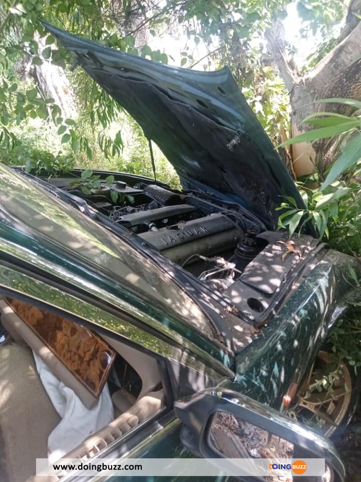 Bénin : le chanteur Jah Baba fait un grave accident, sa voiture a percuté un arbre (photos)
