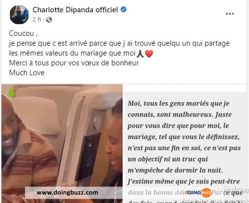 Charlotte Dipanda Demandée En Mariage Par Fernand Lopez
