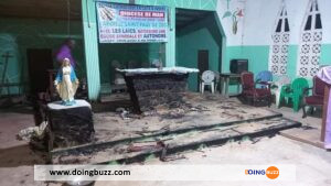 Côte D’ivoire : La Statue Mariale D’une Église Catholique Indemne Après Un Incendie