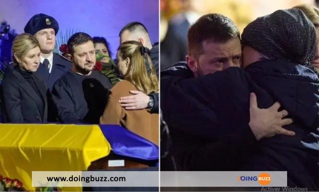 Ukraine : Volodymyr Zelensky En Larmes Aux Funérailles Du Ministre De L’intérieur (Photos)