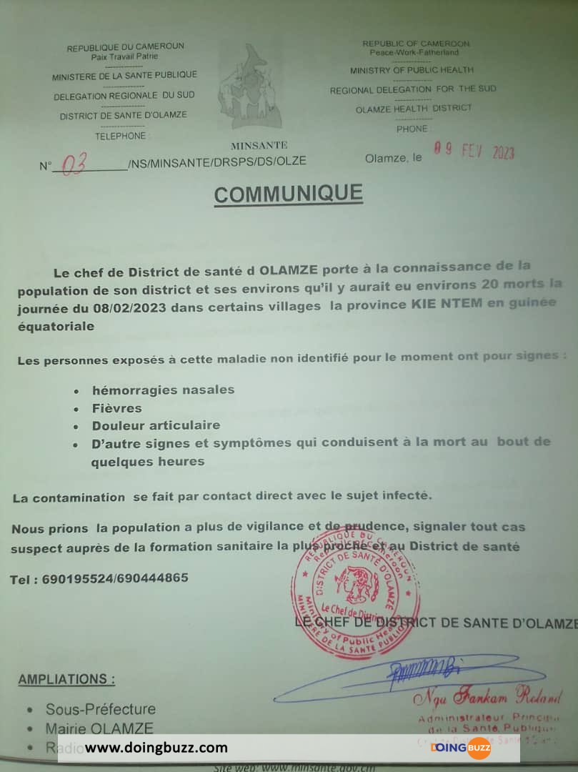 Alerte : Une Mystérieuse Maladie Fait 20 Morts En Une Journée En Guinée Équatoriale