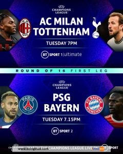 Les Compositions Officielles Du Match Ac Milan – Tottenham