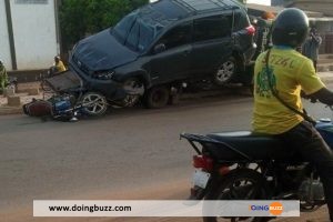 Bénin : une voiture fait un tonneau à Abomey-Calavi ce week-end
