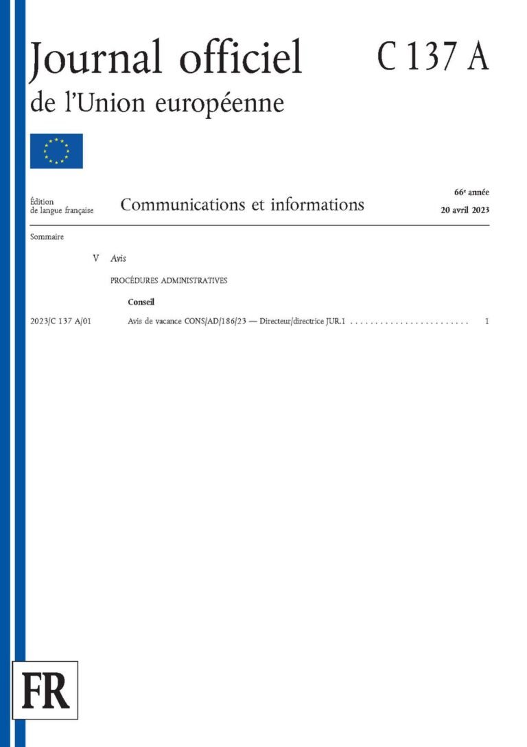 Recrutement D’un (01) Juriste