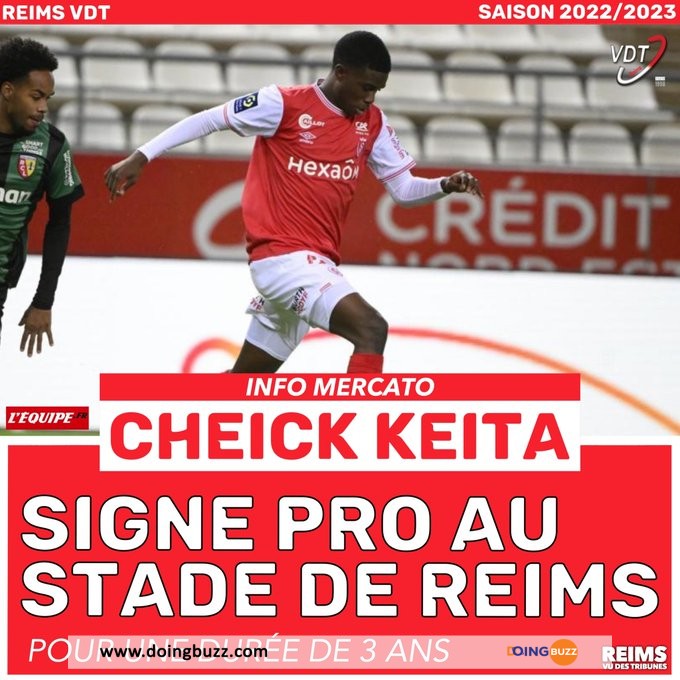 Cheick Keita Signe Son 1Er Contrat Professionnel Avec Le Stade De Reims (Photos)