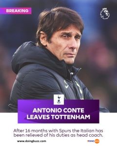 Antonio Conte Quitte Le Poste D&Rsquo;Entraineur De Tottenham, Son Message !