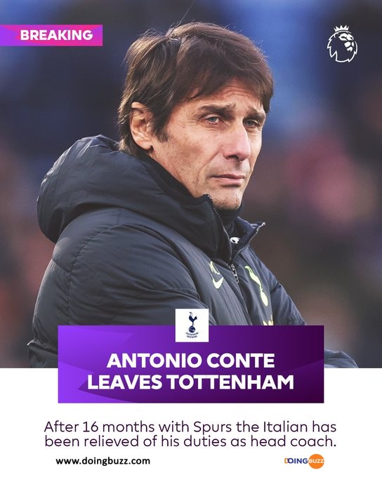 Antonio Conte Quitte Le Poste D'Entraineur De Tottenham, Son Message !
