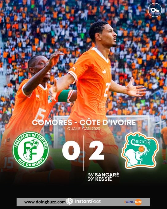 CAN 2023 (Qualifs) : La Côte d’Ivoire s'impose face aux Comores
