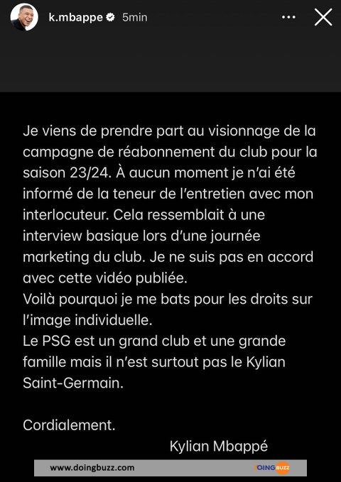 Kylian Mbappé S'En Prend Au Psg Par Ce Message Cinglant (Vidéo)