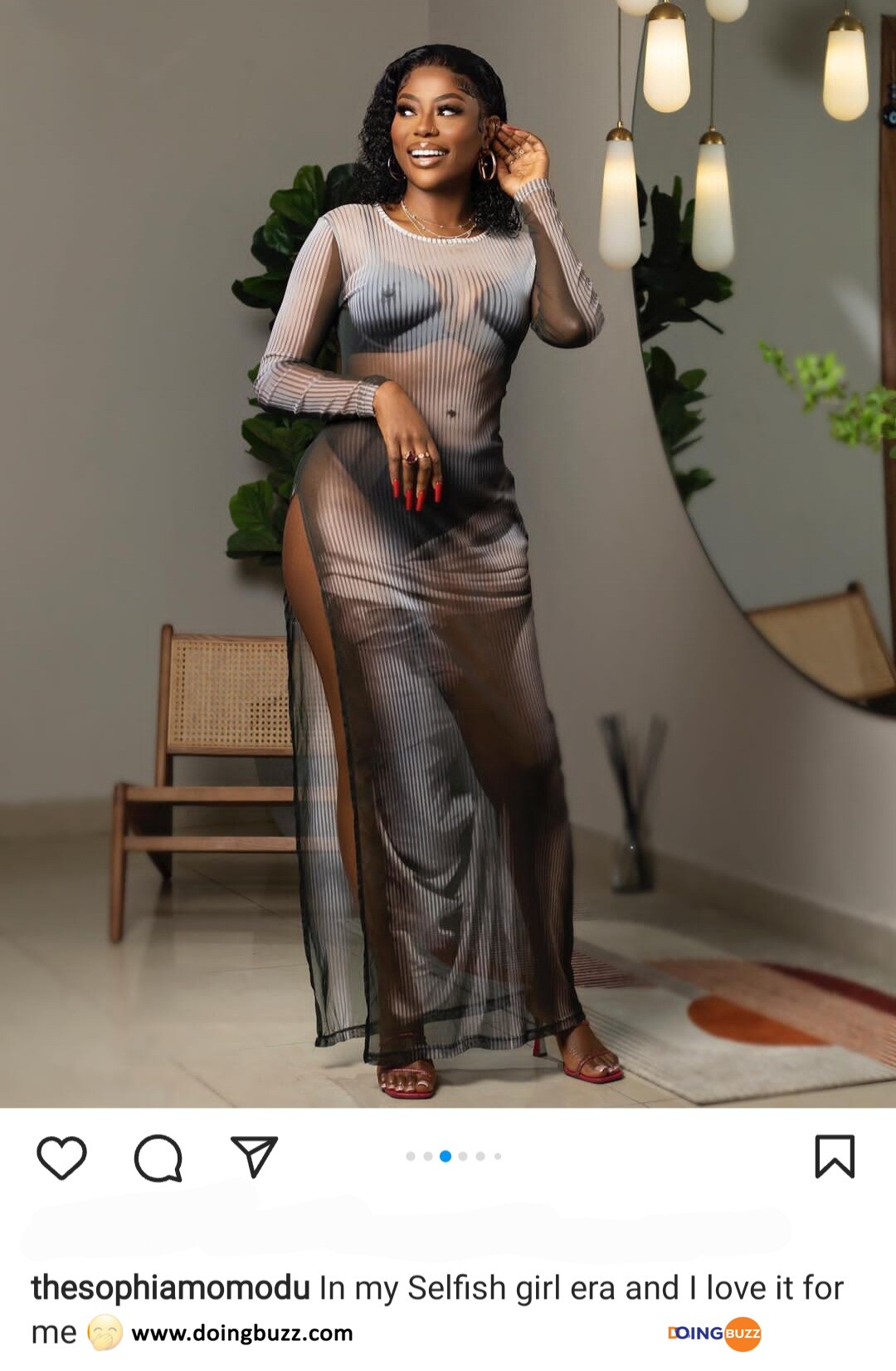 Sophia Momodu, L'Ex De Davido, Affiche Ses Courbes Dans Une Robe Illusion Transparente