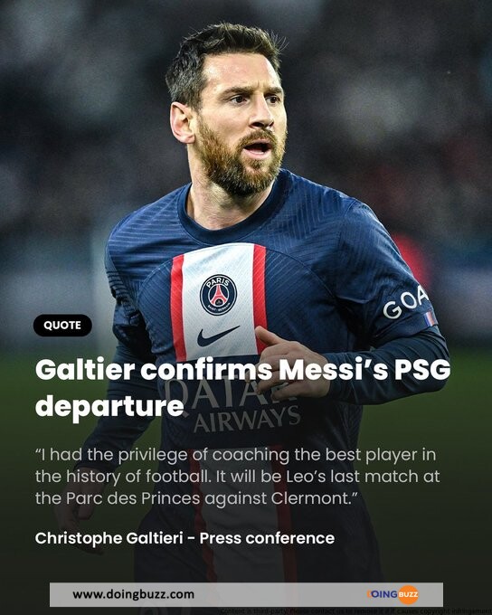 Christophe Galtier Annonce Le Dernier Match De Lionel Messi Au Psg !