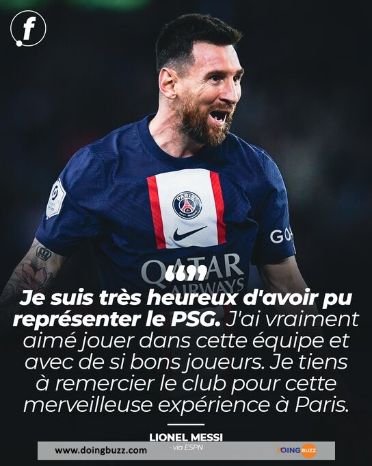 Lionel Messi Acté Pour Le Départ Du Psg, Son Message D'Adieu ! (Vidéo)