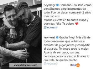 Neymar A Fait Ses Adieux À Lionel Messi Par Ce Message Touchant !