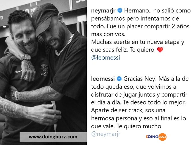 Neymar A Fait Ses Adieux À Lionel Messi Par Ce Message Touchant !