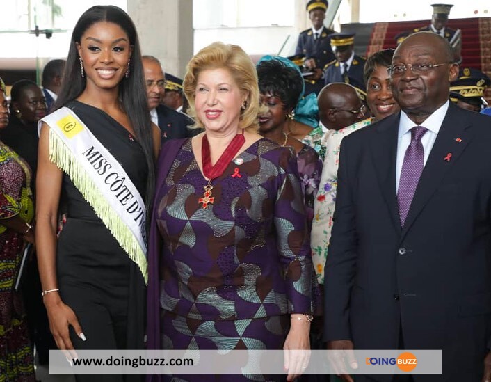 Mylène Djihony : Miss Côte D'Ivoire 2023 Encense Dominique Ouattara, La Première Dame Ivoirienne