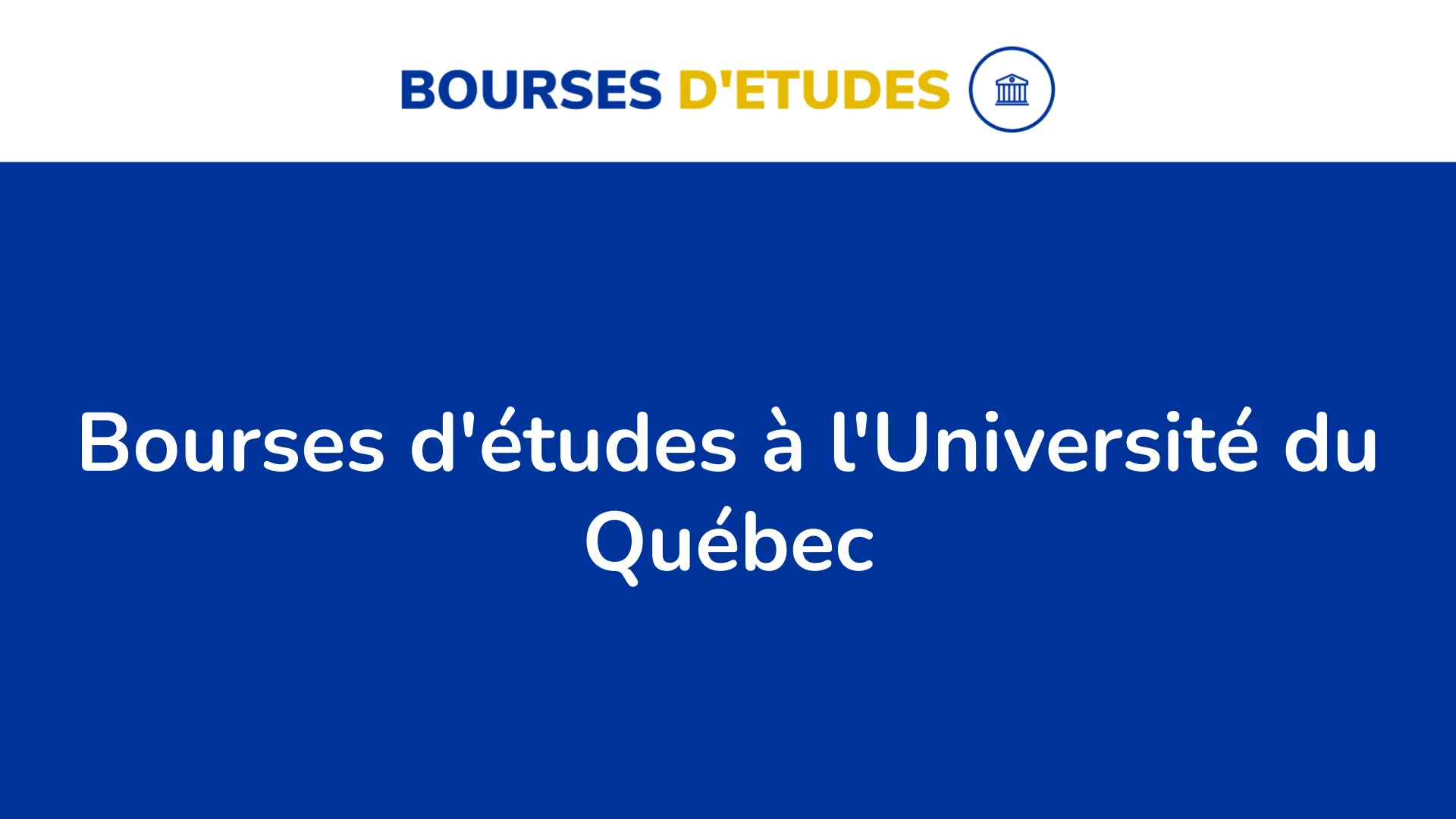 Bourses Detudes A Luniversite Du Quebec