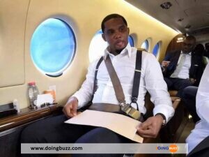 Samuel Eto&Rsquo;O Devient Serveur : L&Rsquo;Icône Camerounaise Sert Du Café À Bord D&Rsquo;Un Avion (Photos)