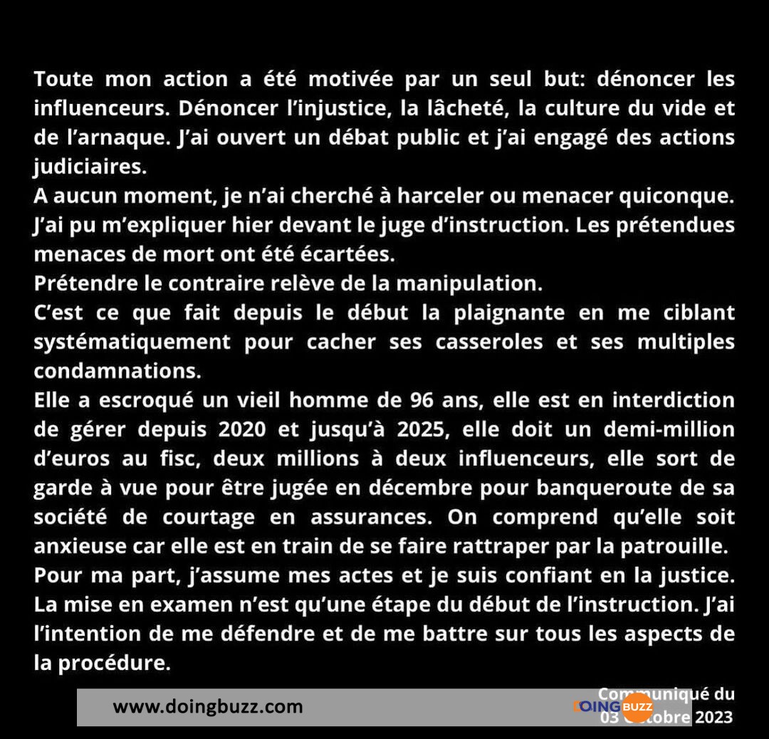 Booba Mis En Examen Pour Harcèlement Moral Aggravé : Sa Réponse Cinglante