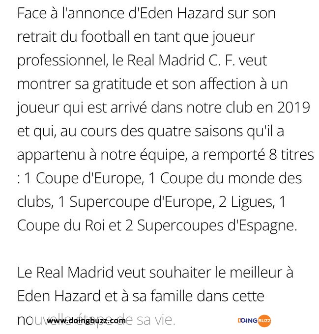Eden Hazard Reçoit Les Hommages Du Real Madrid Et De Lille !