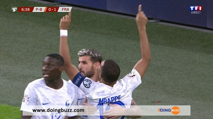 Le magnifique but de Kylian Mbappé qui ouvre le score pour la France à la 7ème min (vidéo)