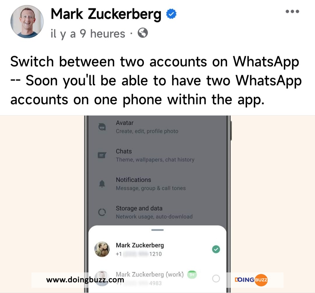 Whatsapp Double Compte Zuck Doingbuzz