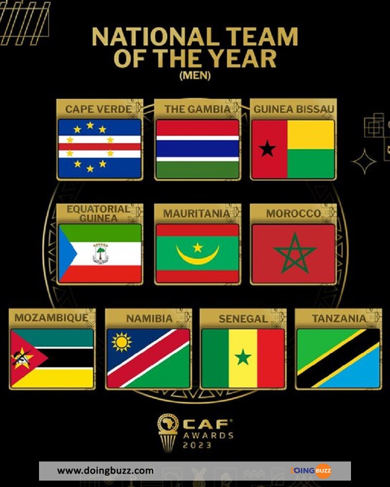 Meilleure Équipe National De L'Année : Voici Les 10 Pays Nominés !
