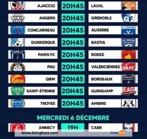 Ligue 1 : Voici Le Programme Complet De La 17E Journée !