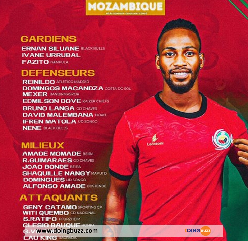 Can 2023 : La Liste Définitive Des Joueurs Du Mozambique Convoqués !
