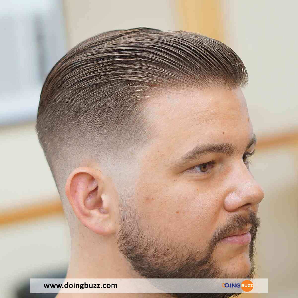 Clean Cut Slicked Back Tapered Haircut