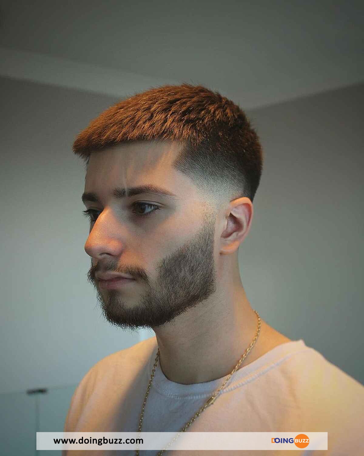 Fine Hair Texture With A Temple Taper Fade